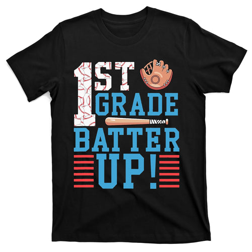 1st Grade Back To School Batter Up Baseball T-Shirt product image 1
