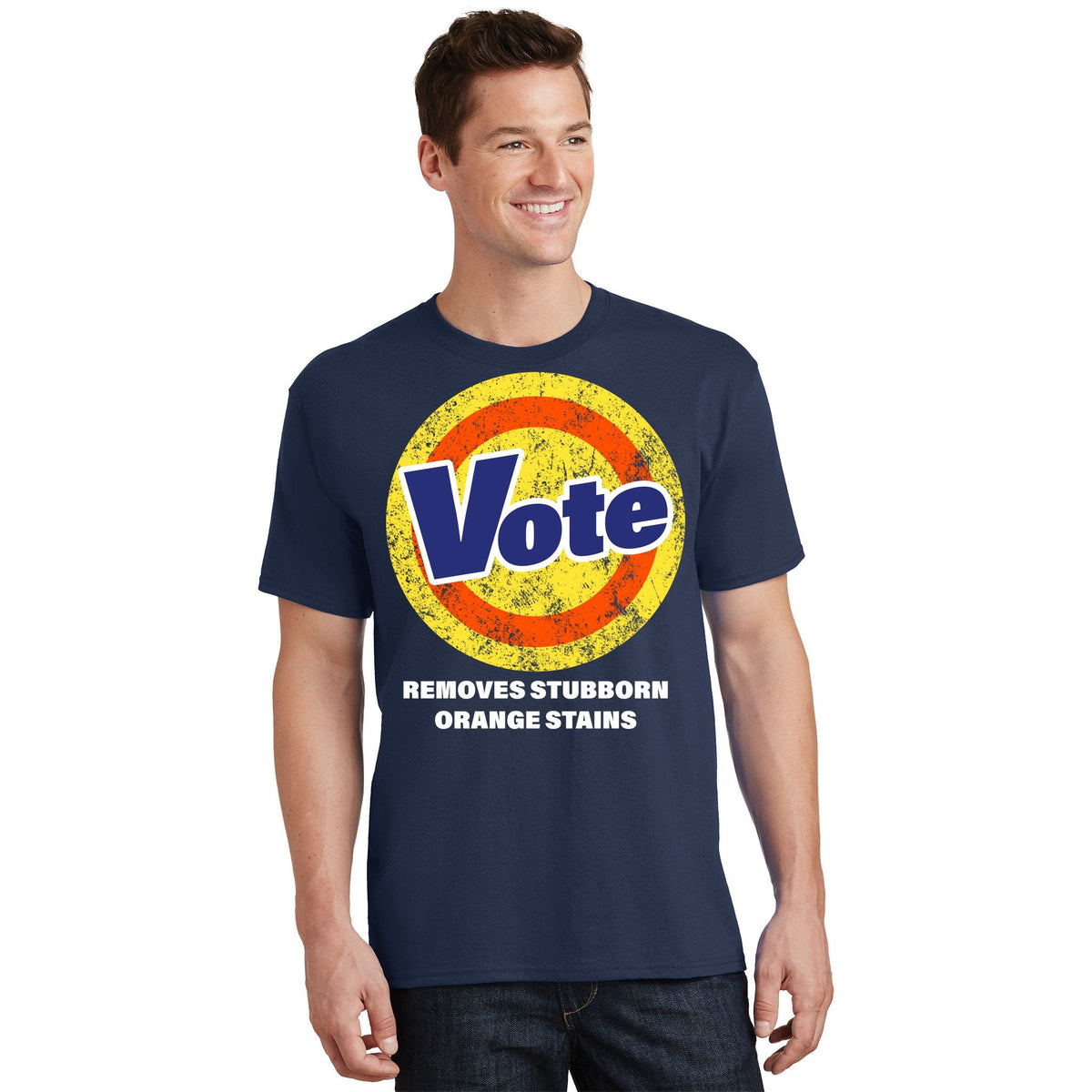 Anti-Trump Vote Removes Stubborn Orange Stains Funny T-Shirt product image 2