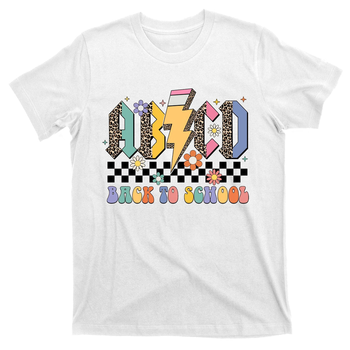 ABCD Pencil Leopard Teacher Student Back To School T-Shirt product image 1