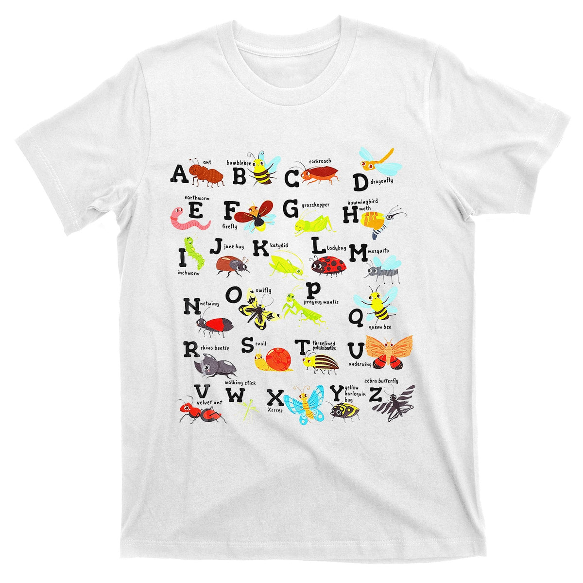 Bug Alphabet Insect Back to School T-Shirt product image 1