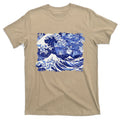 Blue Cats Wave For Kamala Funny Cat Lovers Harris T-Shirt product image 1