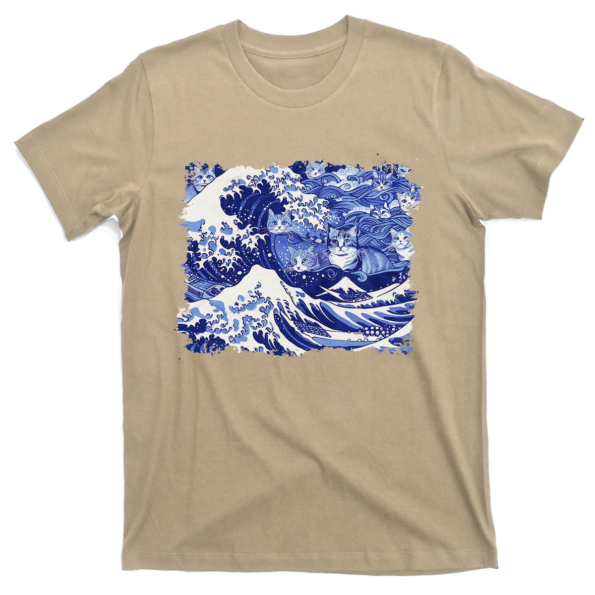Blue Cats Wave For Kamala Funny Cat Lovers Harris T-Shirt product image 1