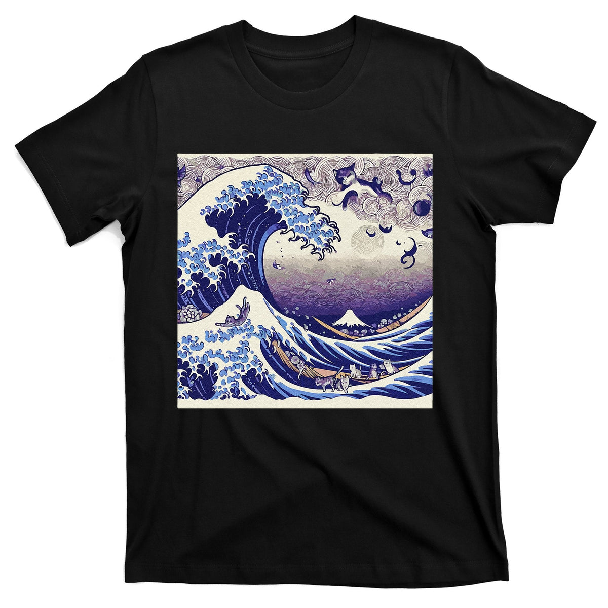 Blue Cats Wave For Kamala Funny T-Shirt product image 1