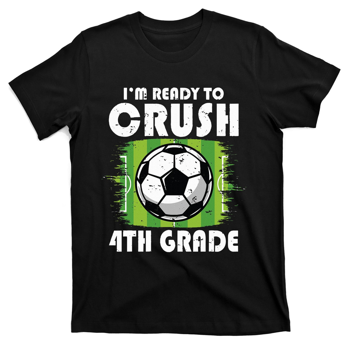 Back To School First Day Of 4th Grade Soccer T-Shirt product image 1