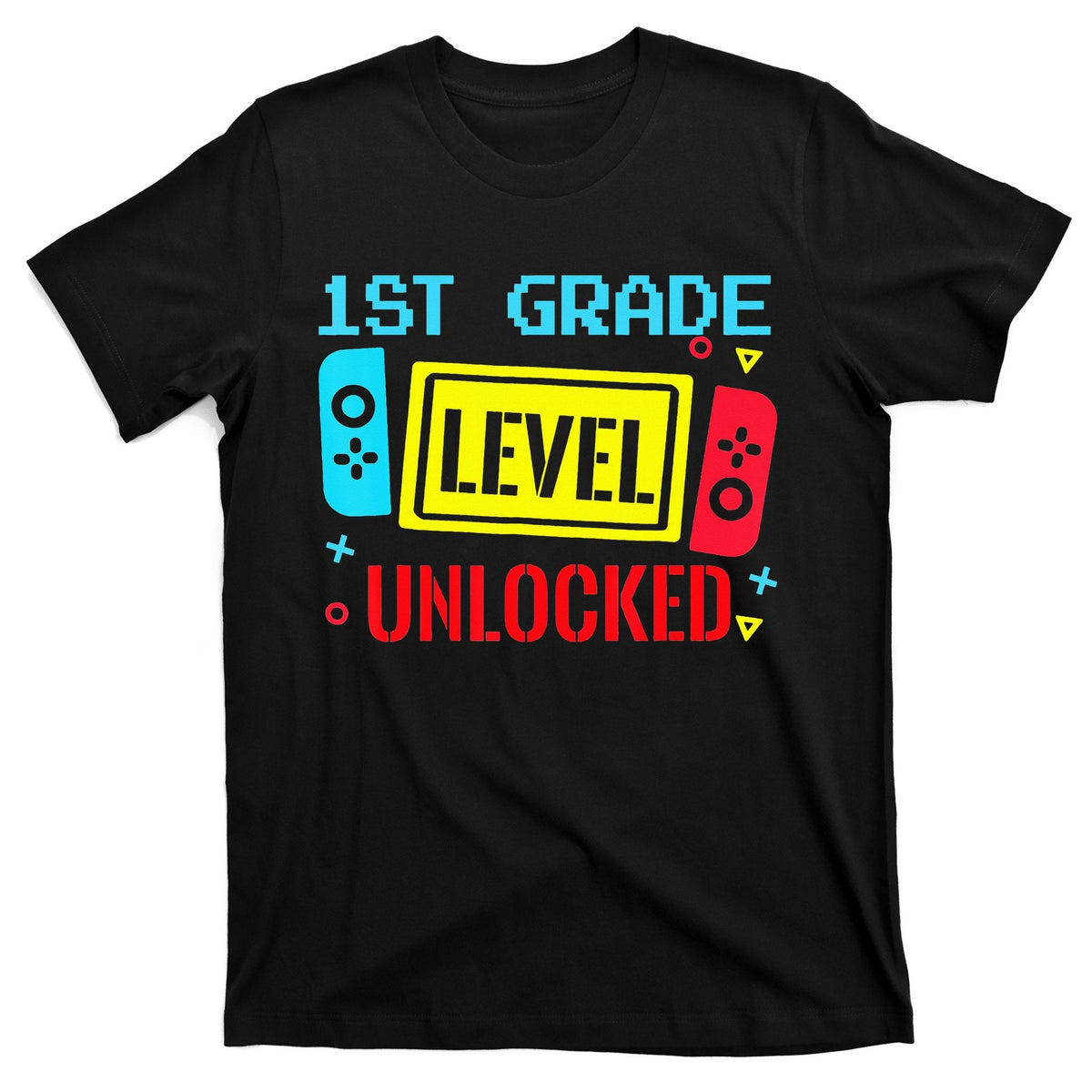 Back To School 1St Grade Level Unlocked Video Gamer T-Shirt product image 1