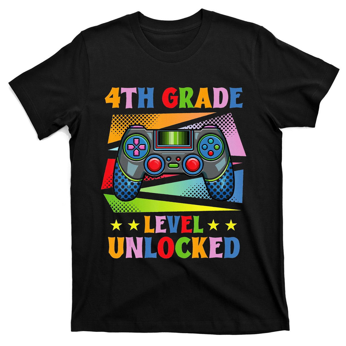 Back To School Video Gamer Level 4Th Grade Unlocked T-Shirt product image 1