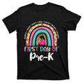 Back To School Rainbow Happy First Day Of PreK Gift T-Shirt product image 1