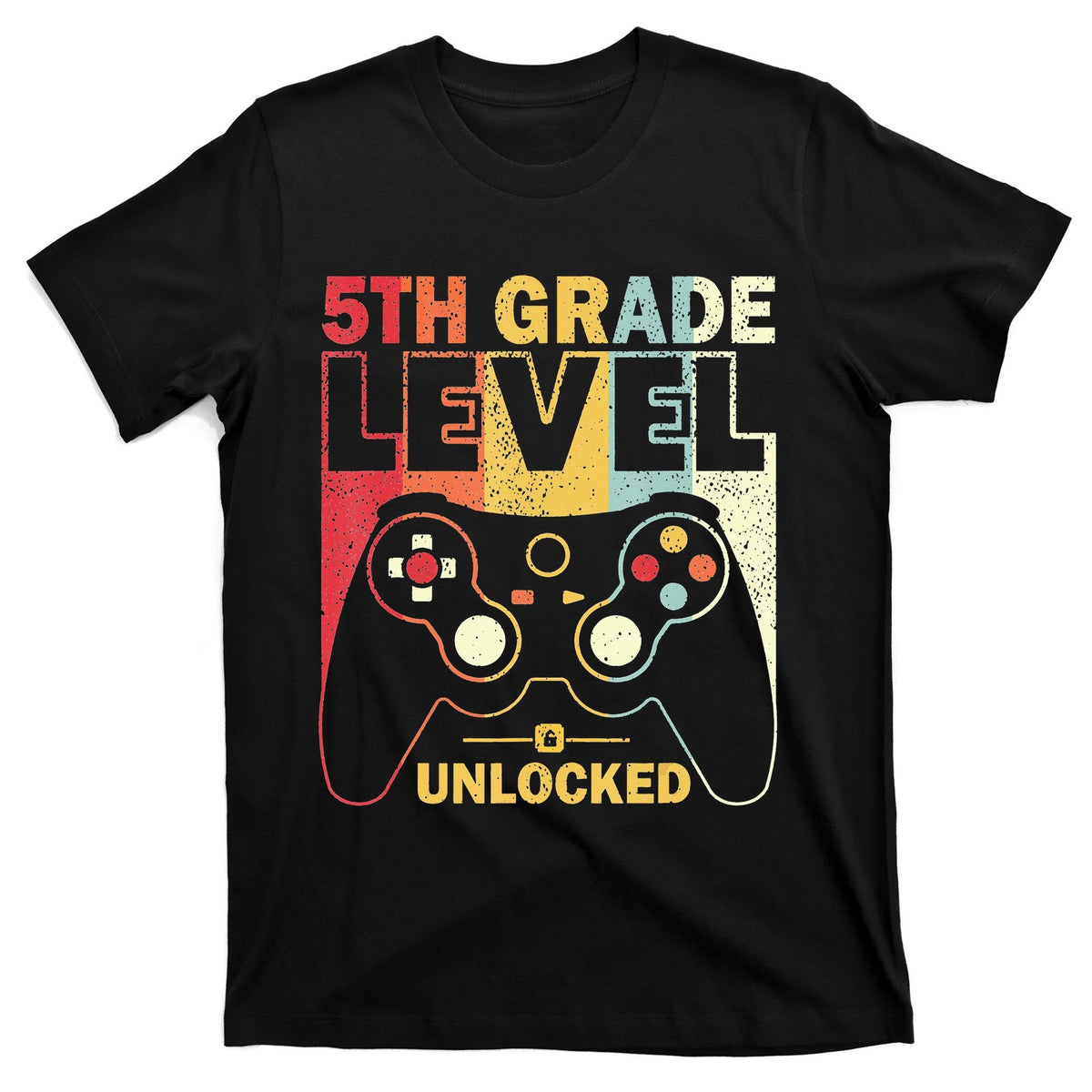 Back To School 5Th Grade Level Unlocked Video Gamer T-Shirt product image 1