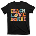 Back To School Teach Love Inspire Retro Teachers T-Shirt product image 1