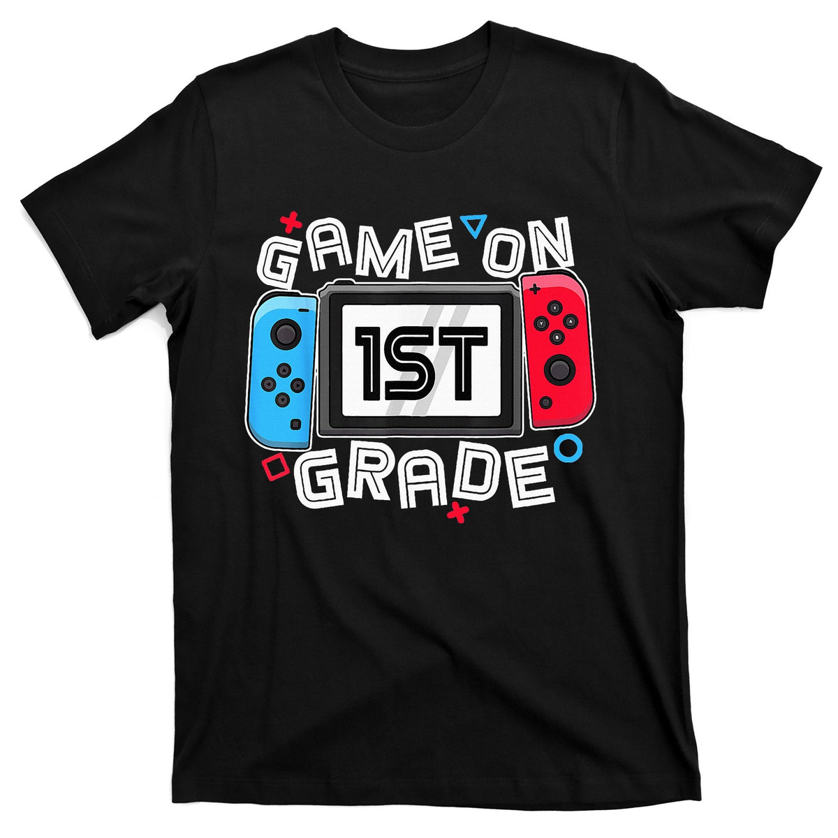 Back To School Game On 1st Grade Funny Gamer T-Shirt product image 1
