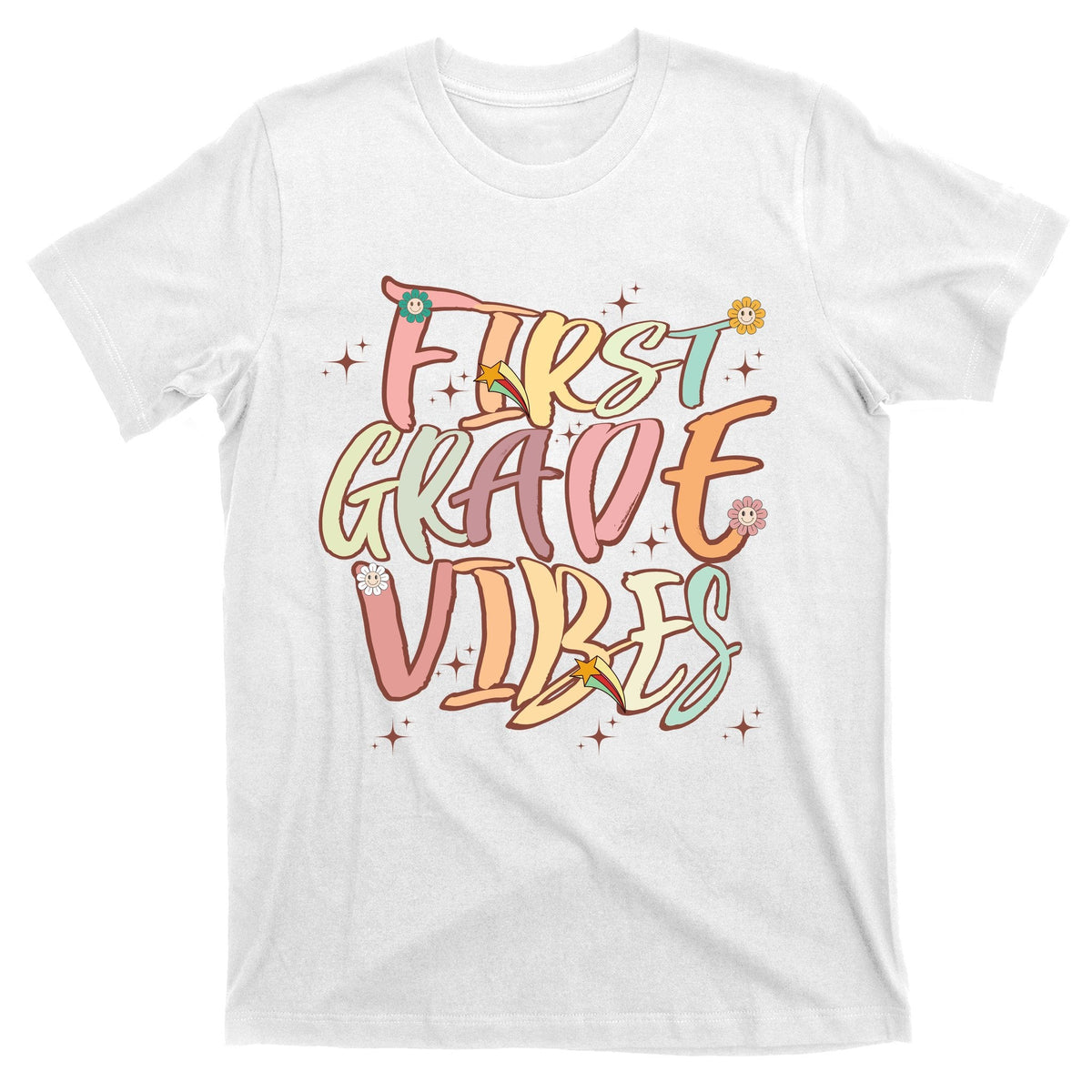 Back To School First Grade Vibes Retro Teacher Women Kids product image 1
