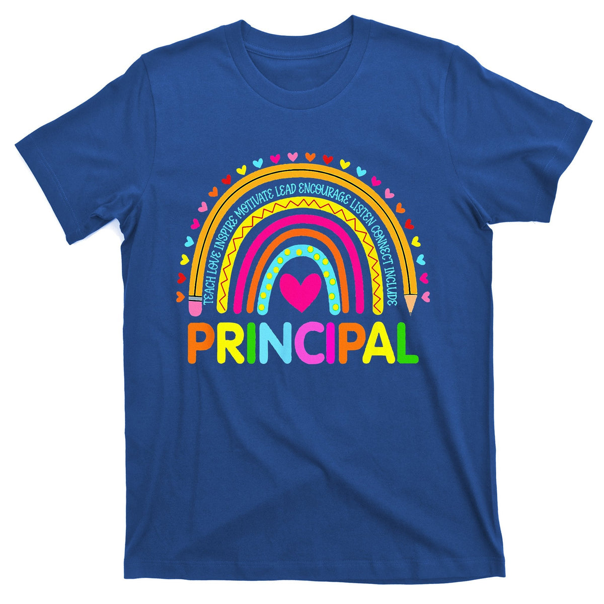 Cute Hearts Rainbow Funny Back To School Inspire Principal product image 1