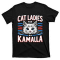 Cat Ladies For Kamala Funny 2024 President Harris T-Shirt product image 1