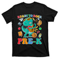 Cute Ready to Rock PreK Dinosaur Back to School T-Shirt product image 1