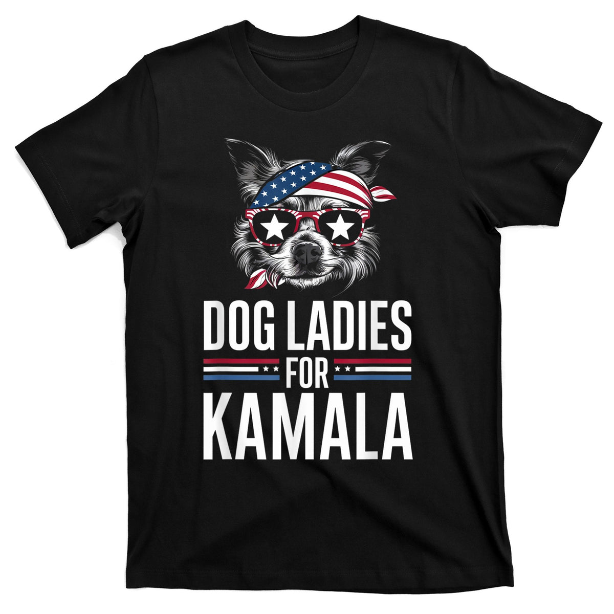 Dog Ladies For Kamala Funny 2024 President Harris T-Shirt product image 1