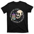 Fueled By Iced Coffee And Anxiety Skull Lover T-Shirt product image 1