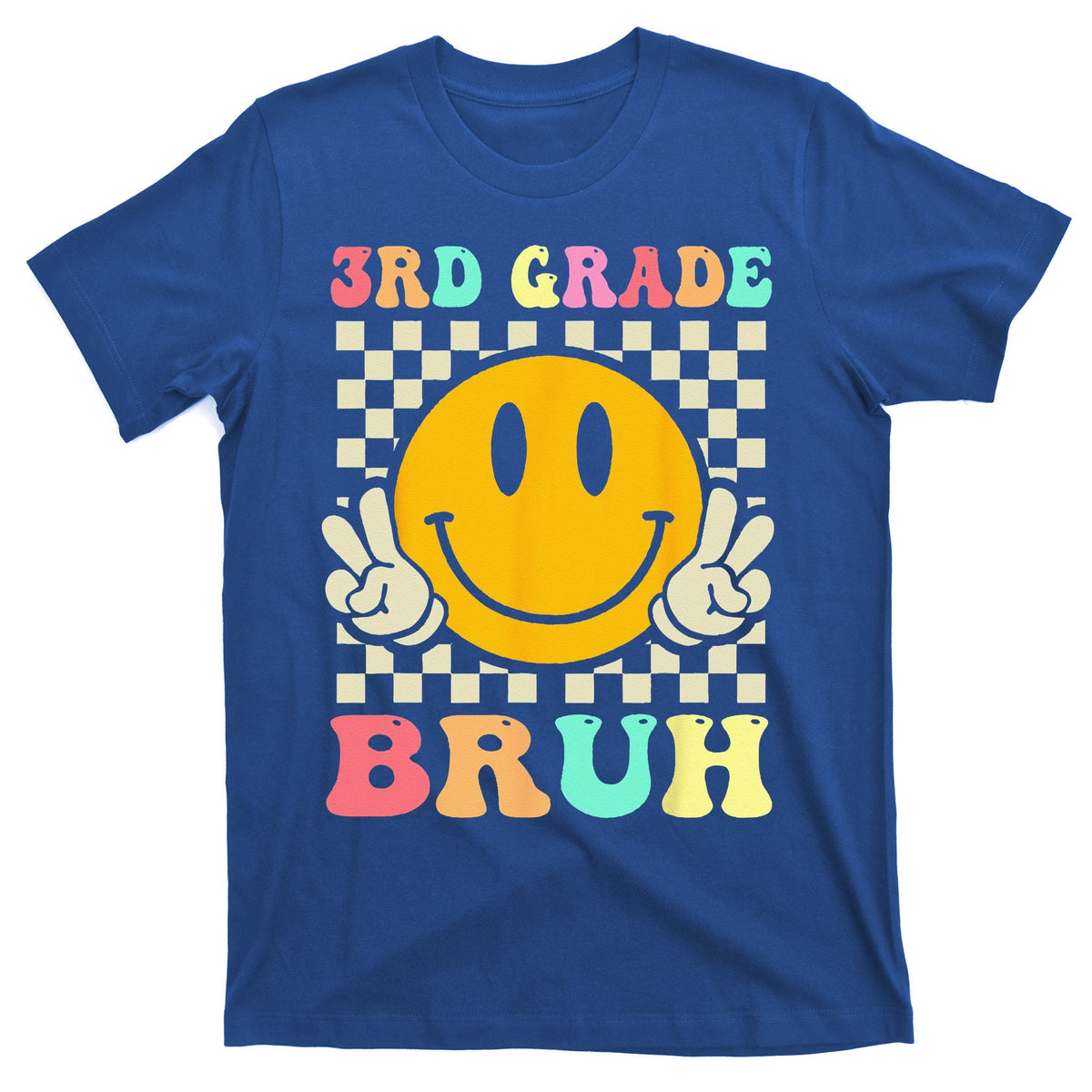 Groovy 3rd Grade Bruh Smile Face Back To School Teacher product image 1