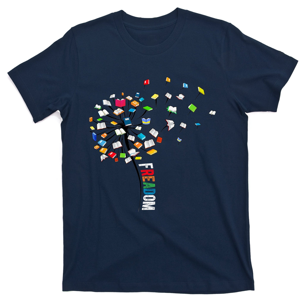 Great Gift Dandelion Freadom Funny Read Book Lover T-Shirt product image 1