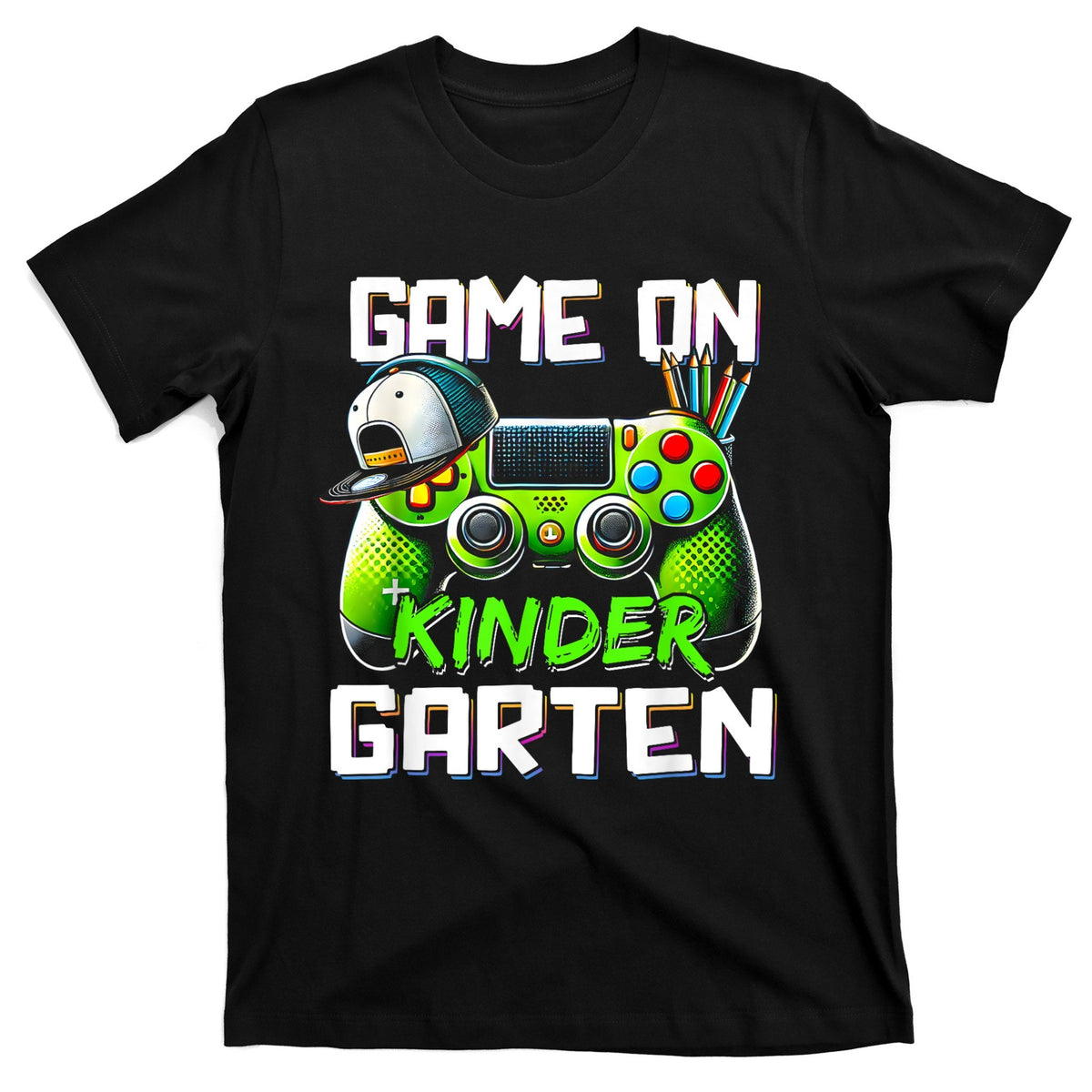 Game On Kindergarten Back To School Funny Gamer T-Shirt product image 1