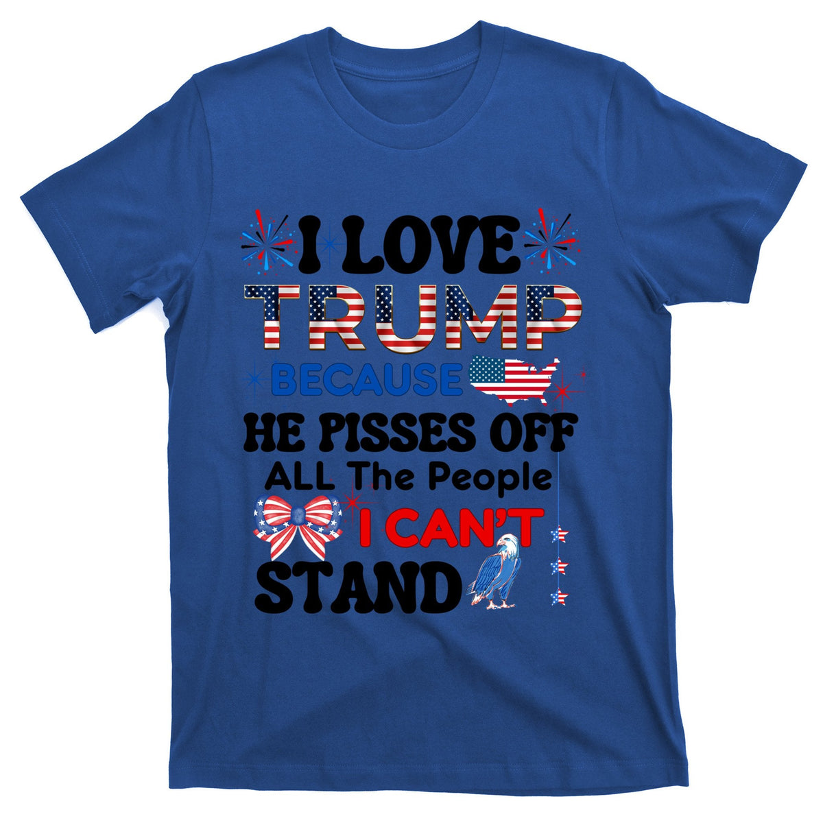 Great Quote Supporters I Love Trump Eagle Bow Tie Map Usa product image 1