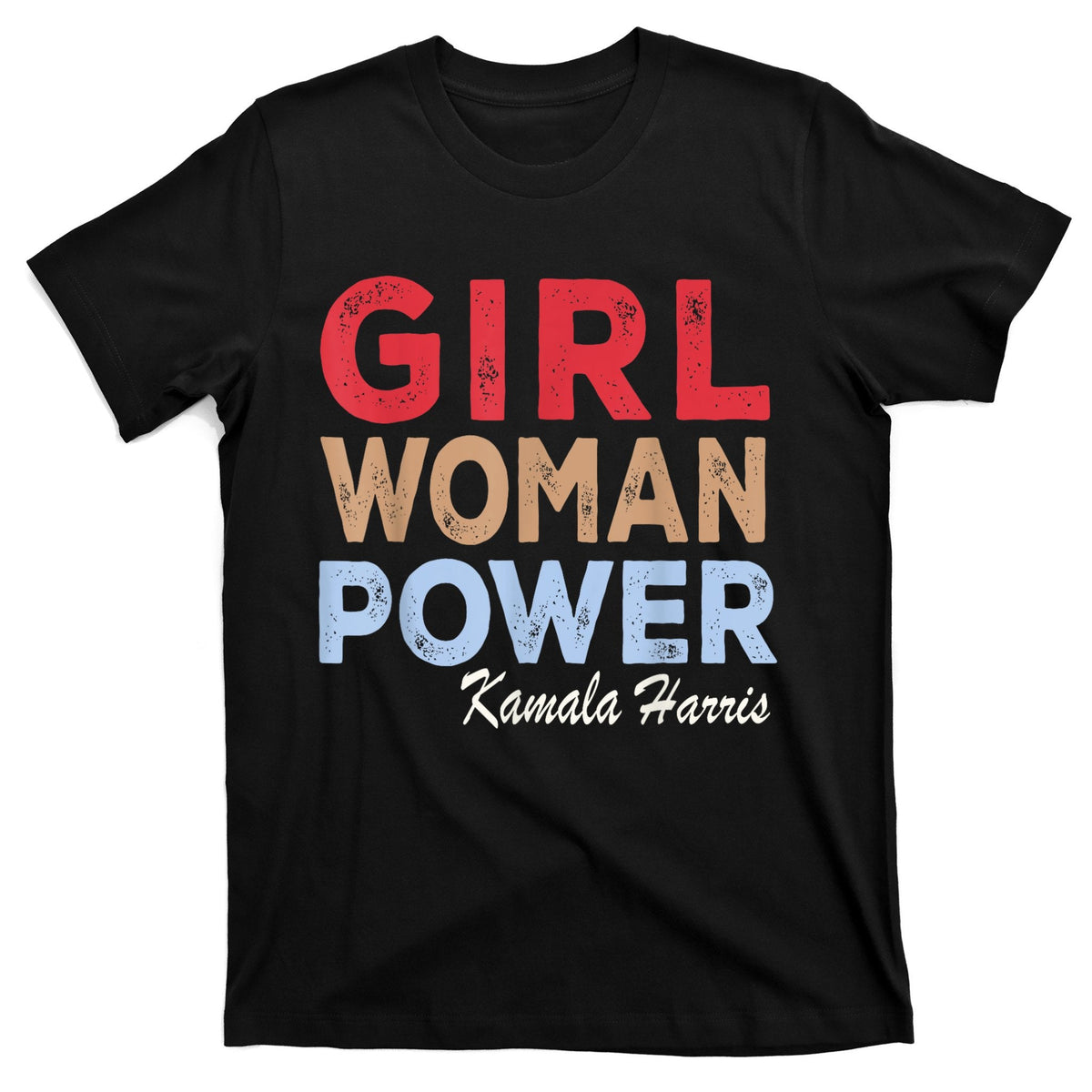 Girl Woman Power Kamala Harris Retro Vintage T-Shirt product image 1