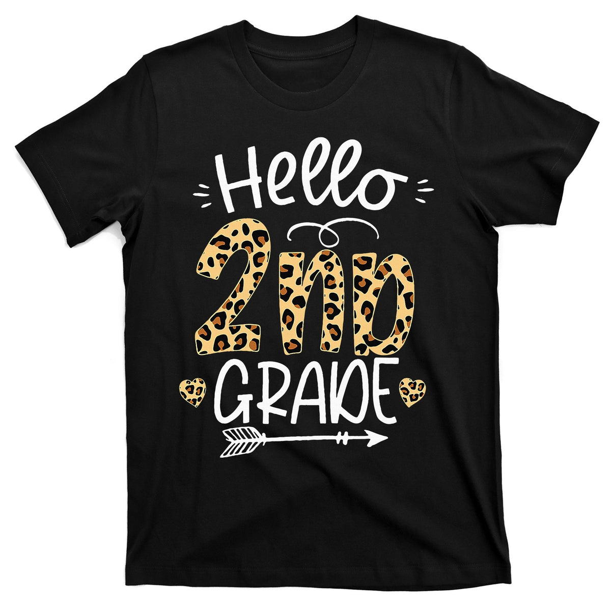 Hello 2nd Grade Leopard Teacher Students Back To School product image 1