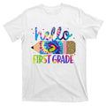 Hello First 1st Grade Back To School Teachers T-Shirt product image 1