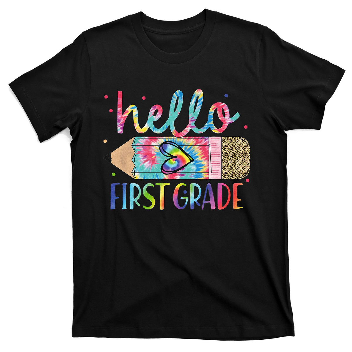 Hello First 1st Grade Back To School Teachers T-Shirt product image 1