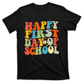 Happy First Day Of School Groovy Back To Floral T-Shirt product image 1