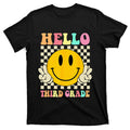 Hello Third Grade Hippie Smile Face 3rd Back To School product image 1
