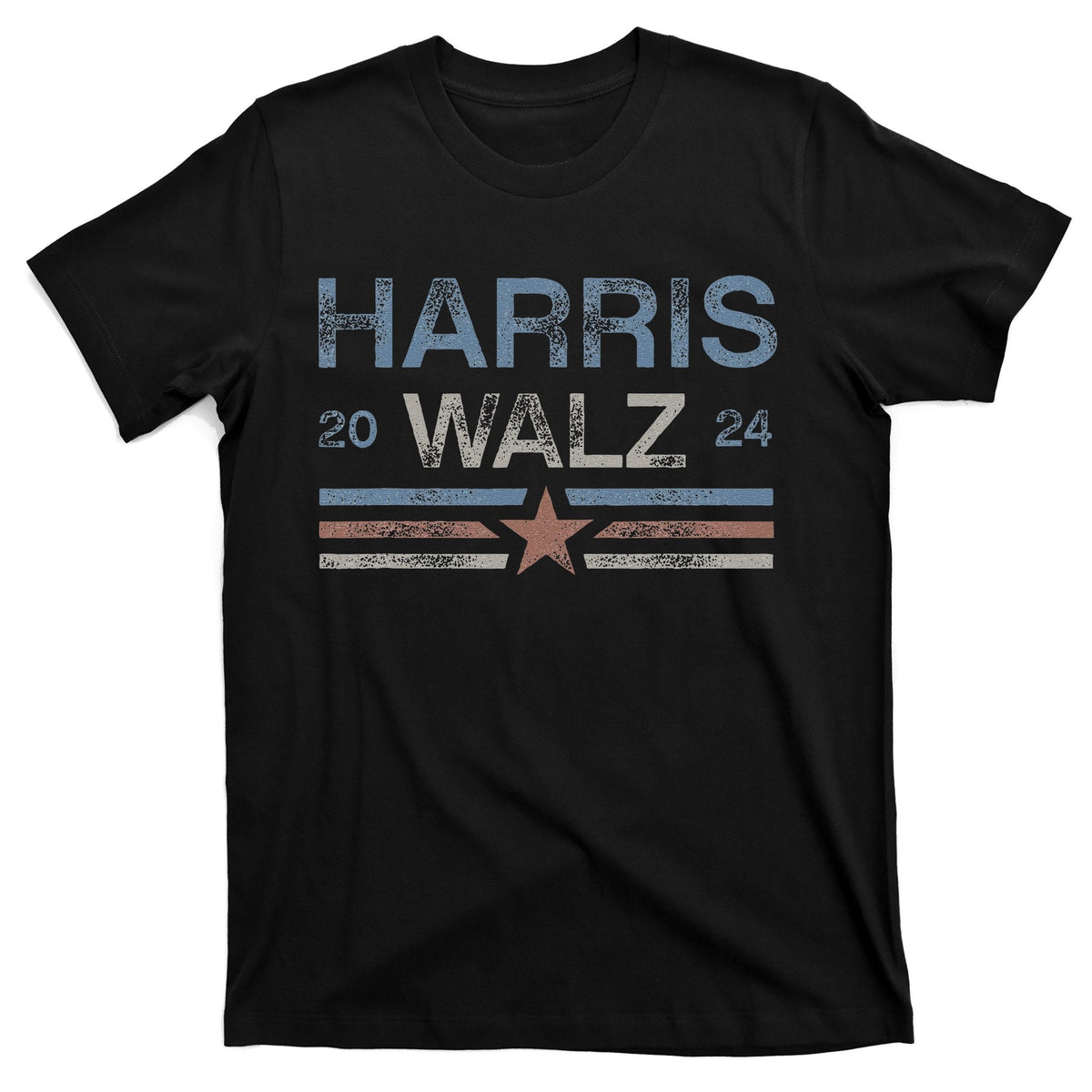 Harris Tim Walz 2024 Aged Stripes Kamala Waltz T-Shirt product image 1
