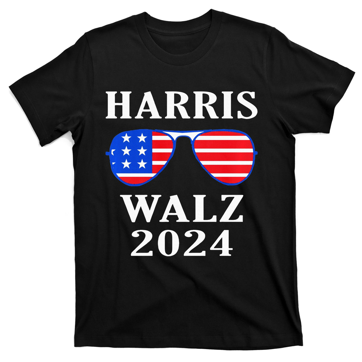 Harris Walz 2024 Kamala American Flag T-Shirt product image 1