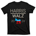 Harris Walz 2024 President American Flag Campaign T-Shirt product image 1