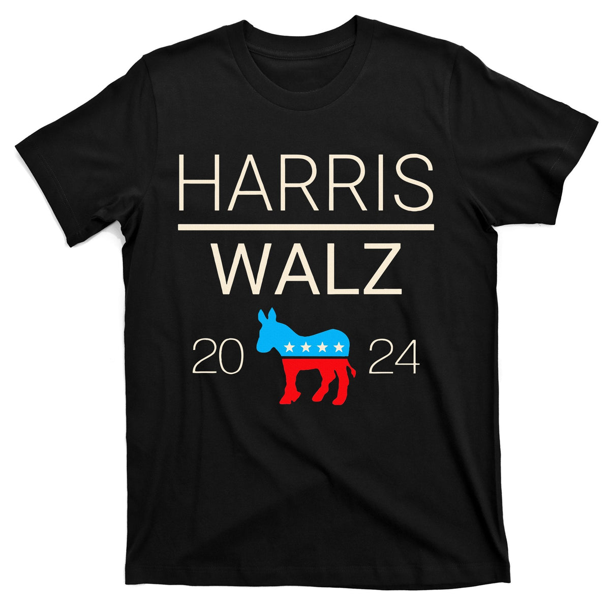 Harris Walz 2024 President American Flag Campaign T-Shirt product image 1