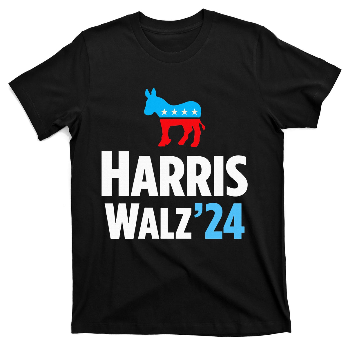 Harris Walz 2024 President American Flag Campaign T-Shirt product image 1