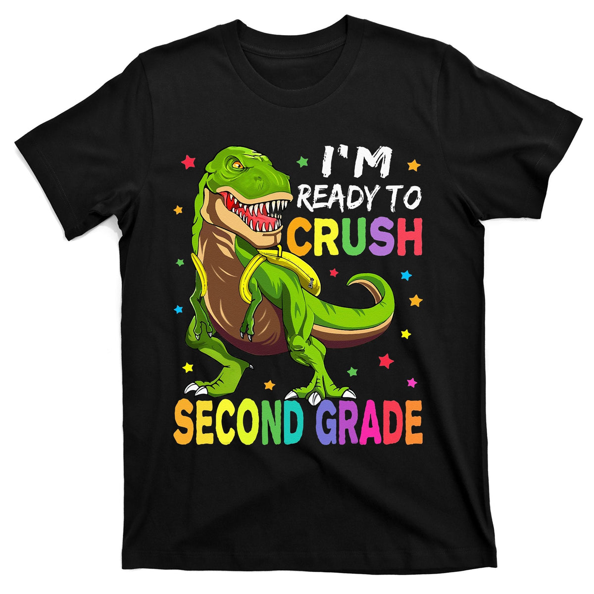 I'm Ready To Crush 2nd Grade Dinosaur Back To School T-Shirt product image 1