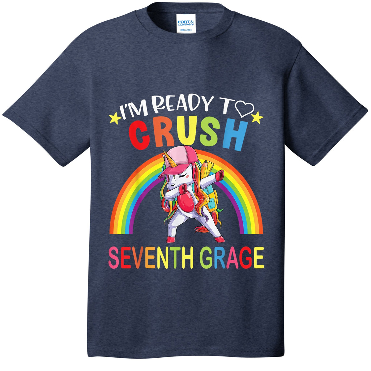 I'm Ready To Crush 7th Grade Dabbing Unicorn Back To School product image 1