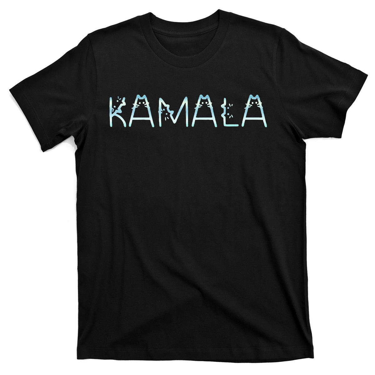 Kamala Harris Cat Lettering Cute Funny Happy T-Shirt product image 1