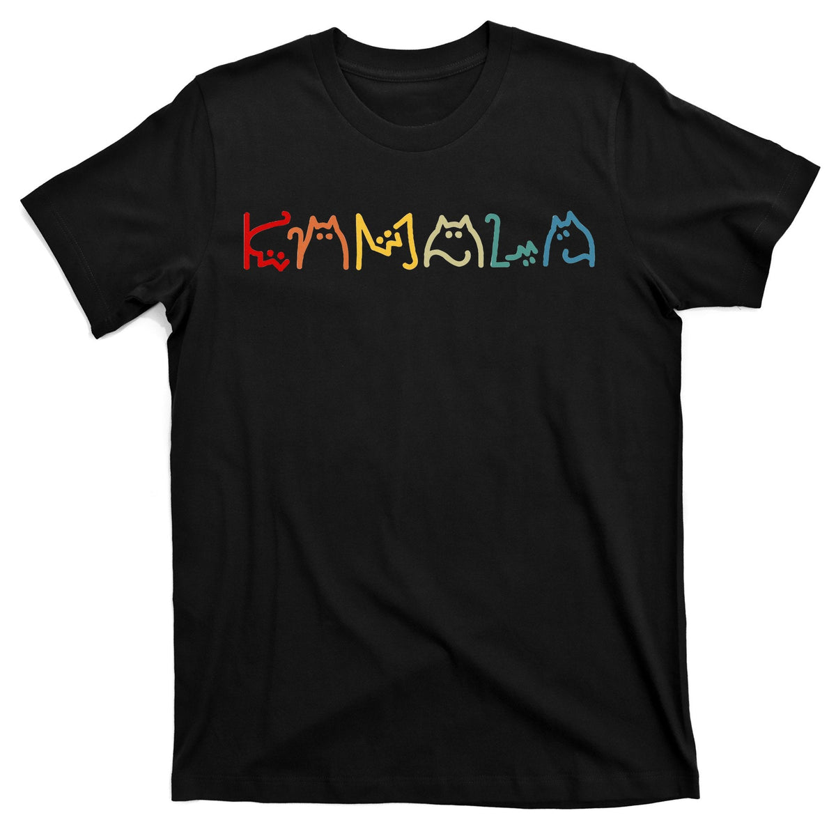 Kamala Harris Cat Lettering Positive Funny T-Shirt product image 1