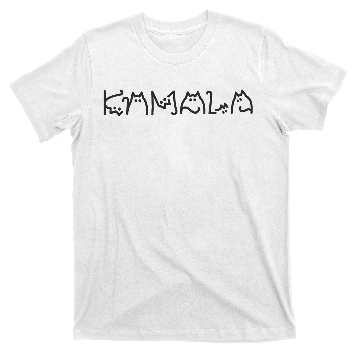 Kamala Harris Cat Lettering Positive T-Shirt product image 1