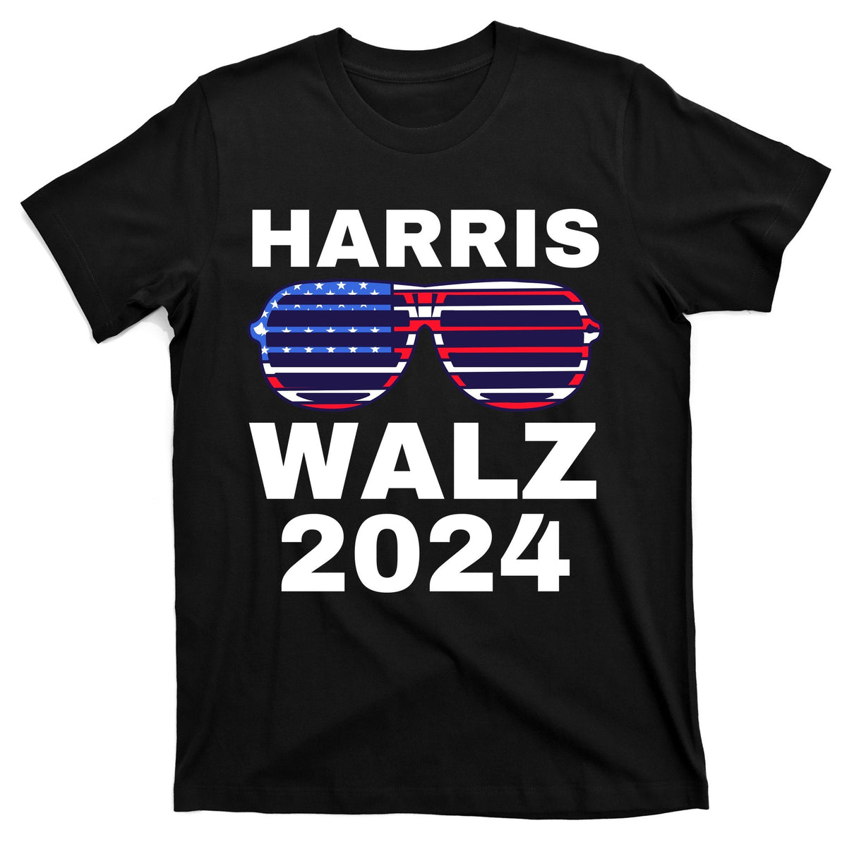 Kamala Harris Waltz American Flag T-Shirt product image 1