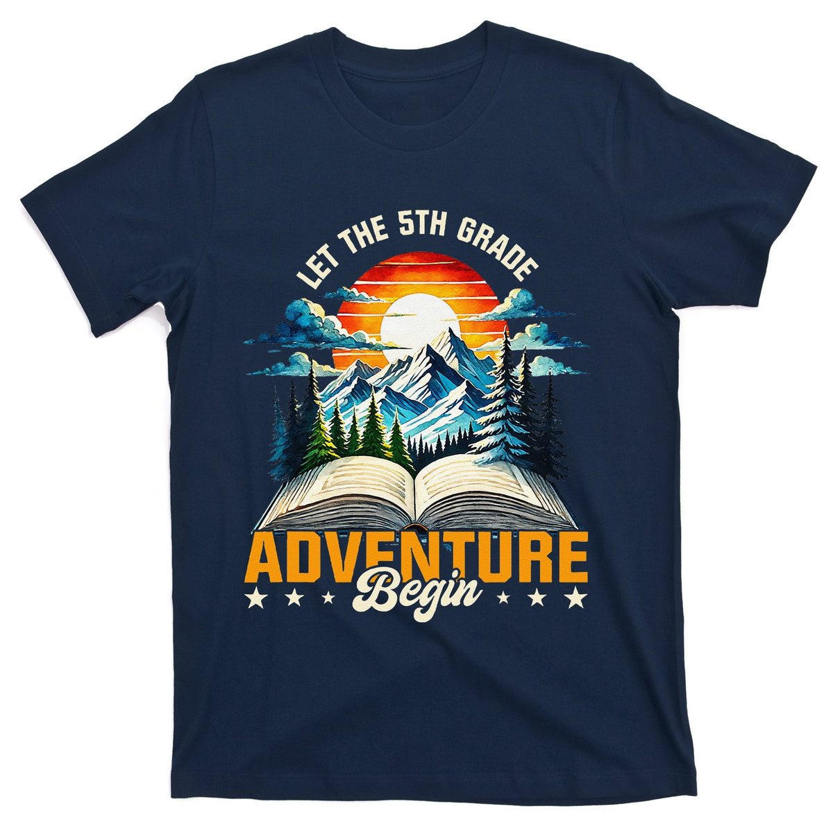 Let 5th Grade Adventure Begin Back To School Vintage Sunset product image 1