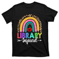 Library Squad Rainbow Leopard Teacher Back To School T-Shirt product image 1