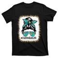 Messy Bun Custodian Life Hair Glasses Back To School T-Shirt product image 1