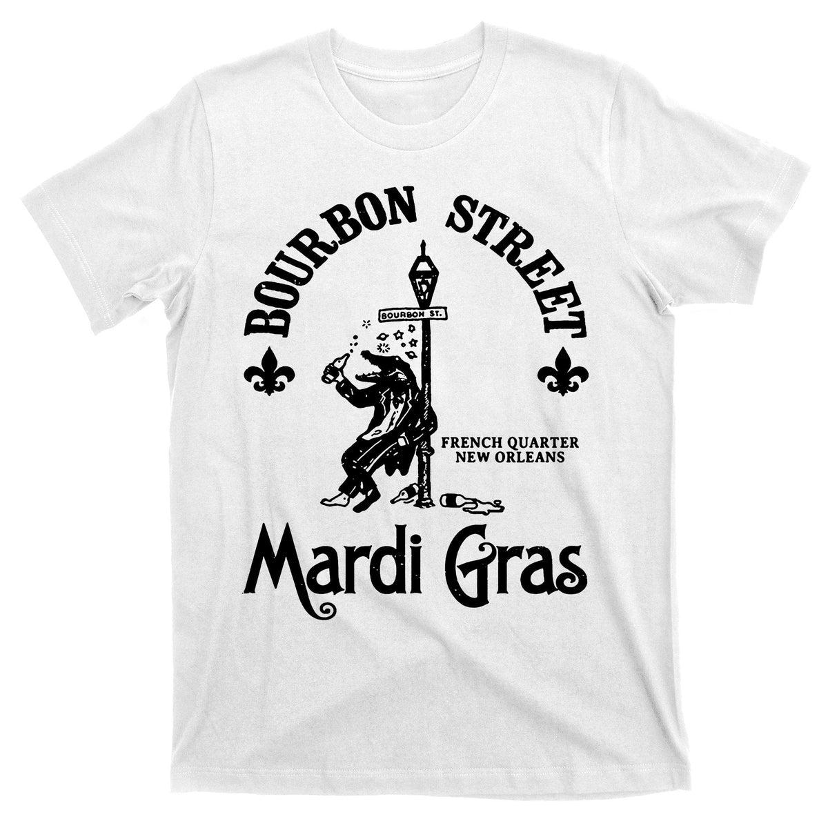 Mardi Gras Bourbon Street New Orleans Beer Funny T-Shirt product image 1