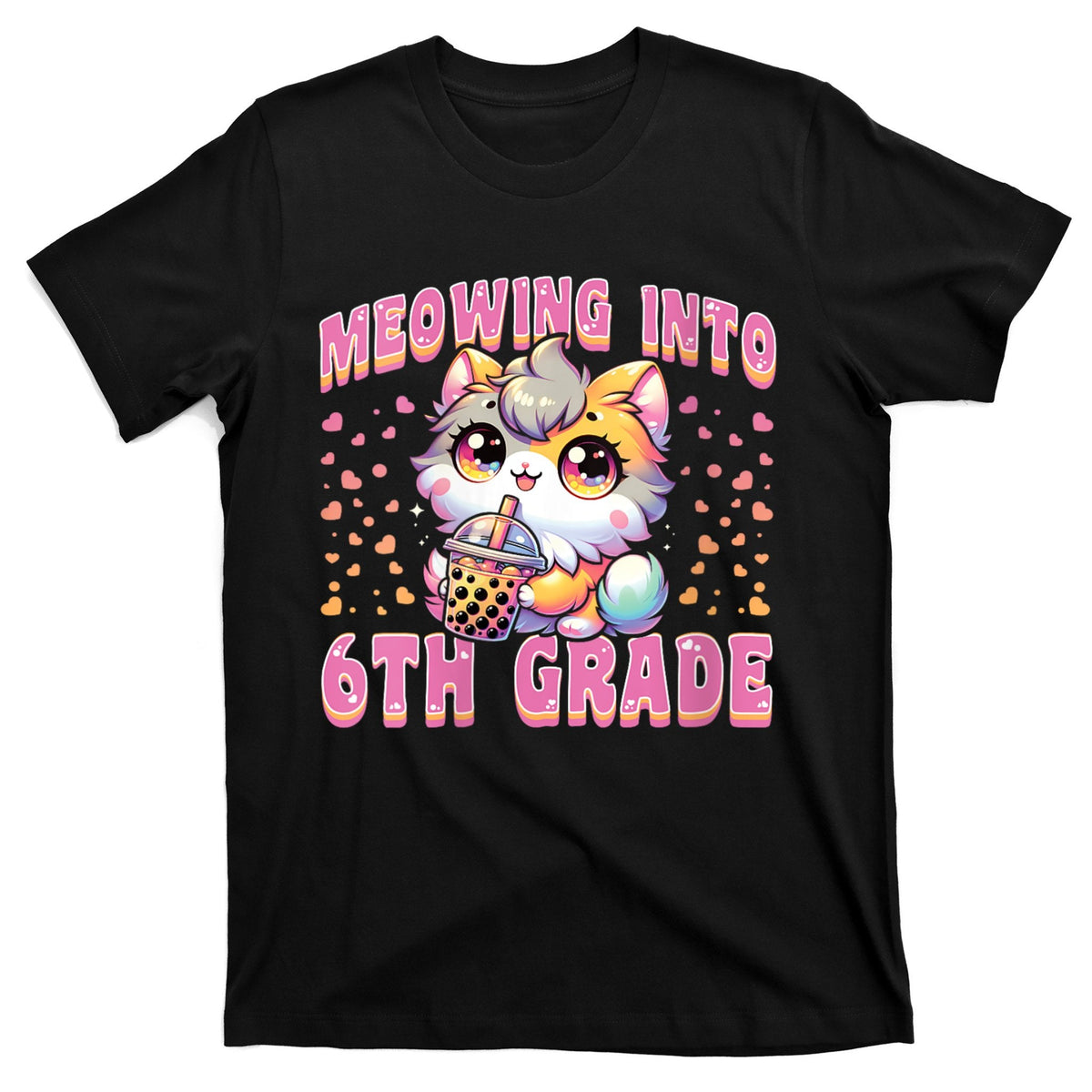 Meowing Into 6th Grade Girl Back To School Gift T-Shirt product image 1