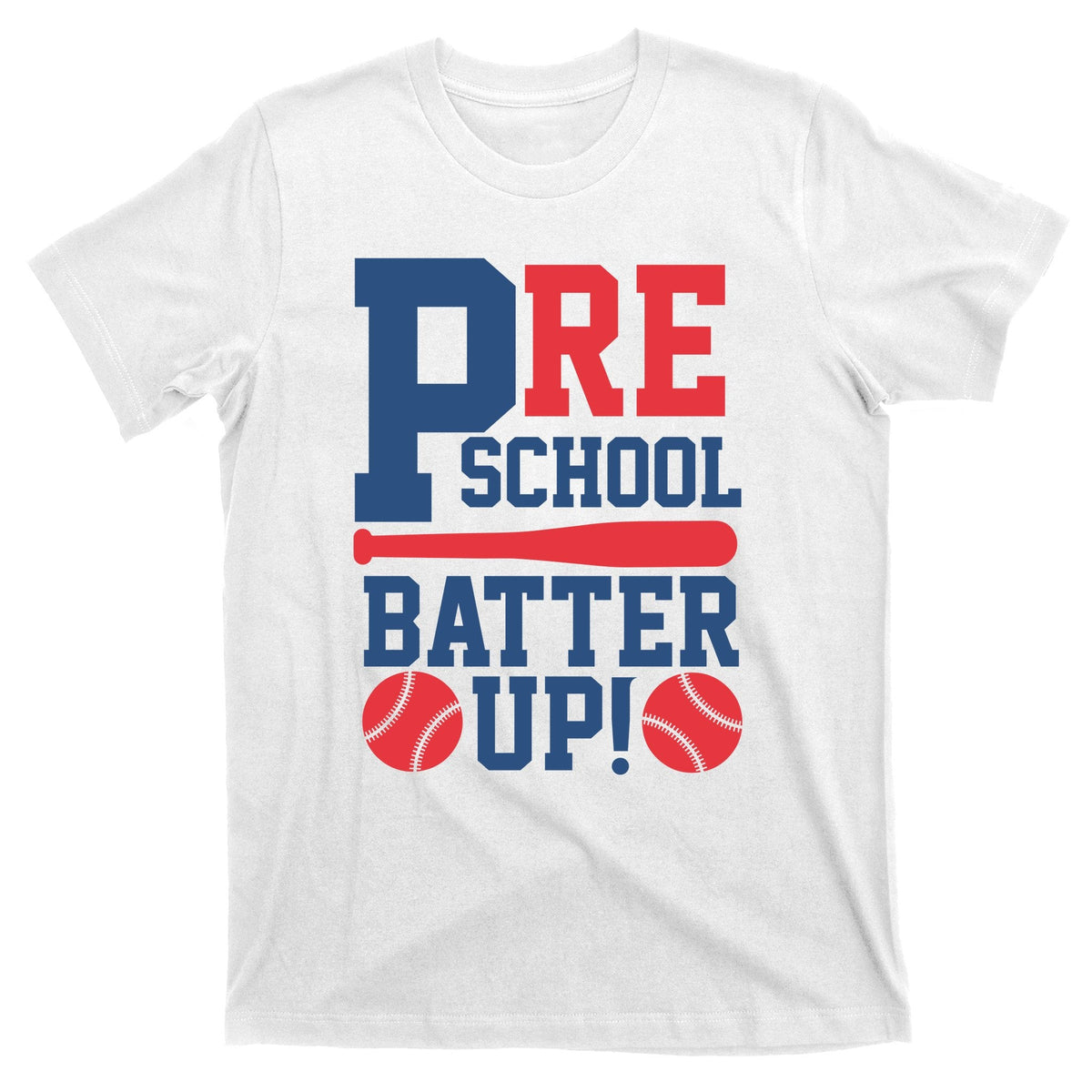 Preschool Back To School Batter Up Baseball Gift T-Shirt product image 1