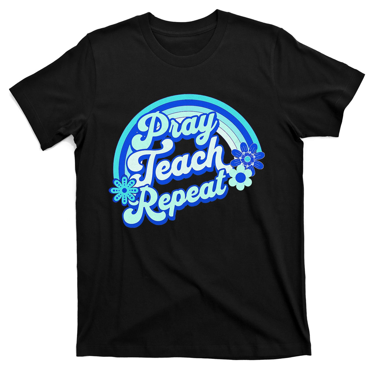 Pray Teach Repeat Groovy Back To School Christian product image 1