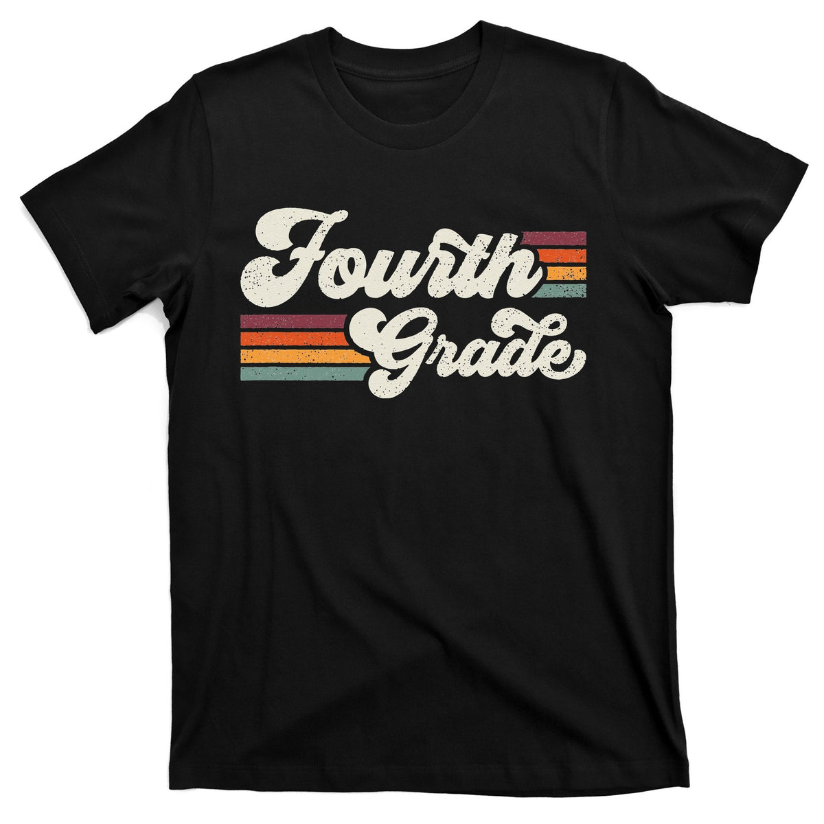 Retro Fourth Grade Teacher Back To School T-Shirt product image 1