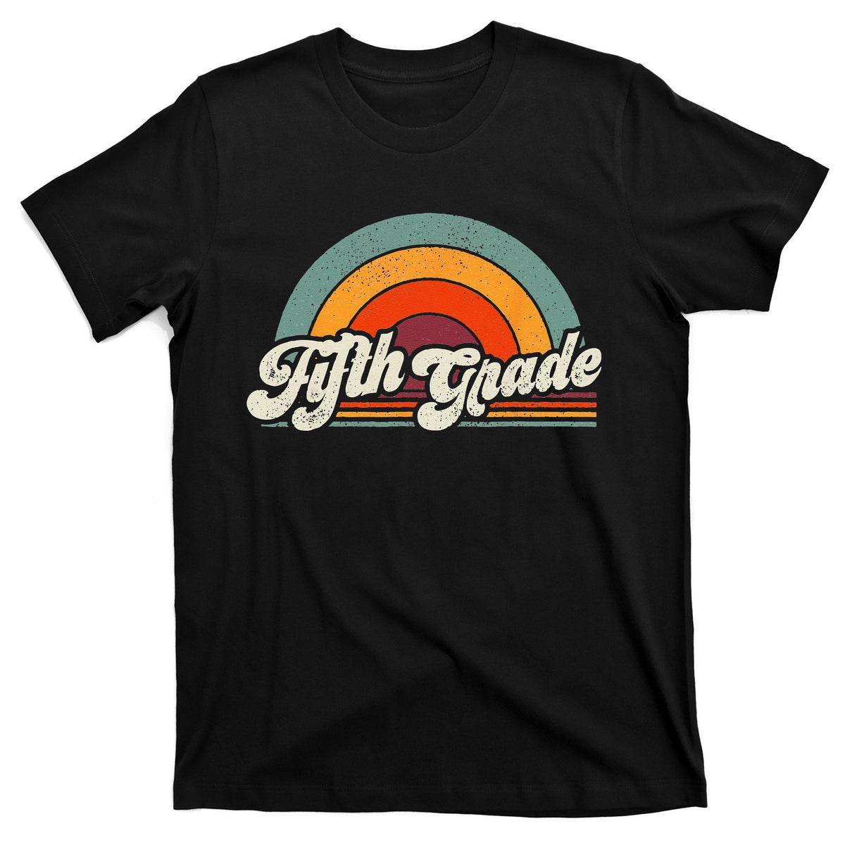 Retro Groovy Fifth 5th Grade Rainbow Teacher Back To School product image 1